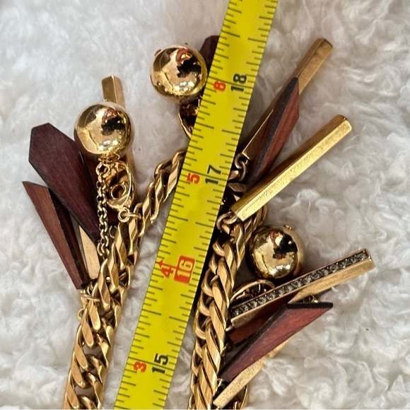 J. Crew Adjustable 17’ Necklace Chain Link Rope Cha Cha Dangle Jingle 5460 W - Picture 11 of 12